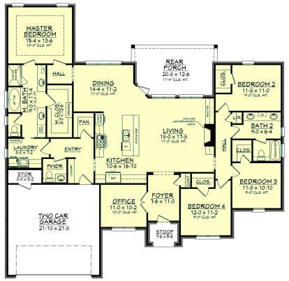 Main Floor  for House Plan #041-00131