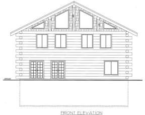 Log House Plan #039-00559 Elevation Photo
