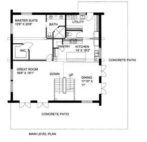 Main Floor Plan for House Plan #039-00559