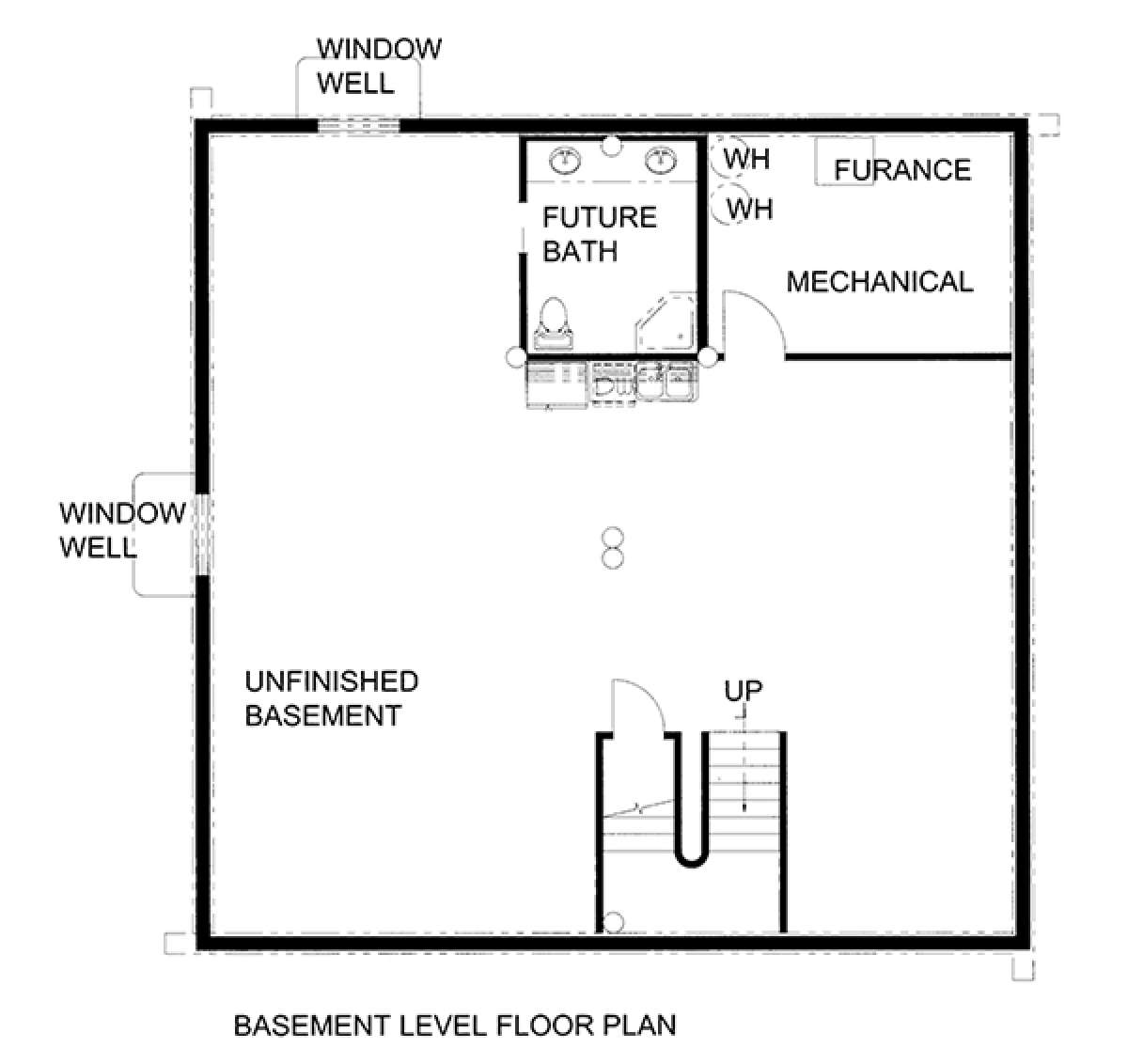 Basement Floor Plan for House Plan #039-00559