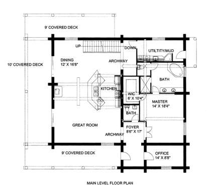 Main Floor Plan for House Plan #039-00560