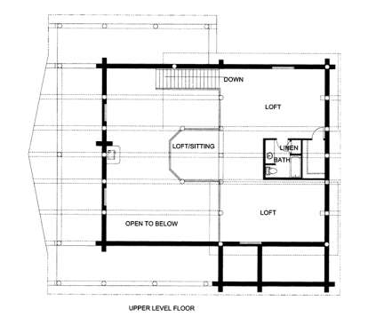 Upper Floor Plan for House Plan #039-00560