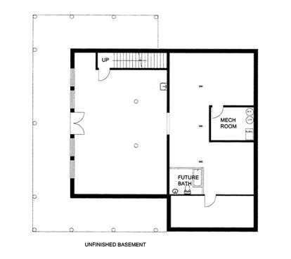 Basement Floor Plan for House Plan #039-00560