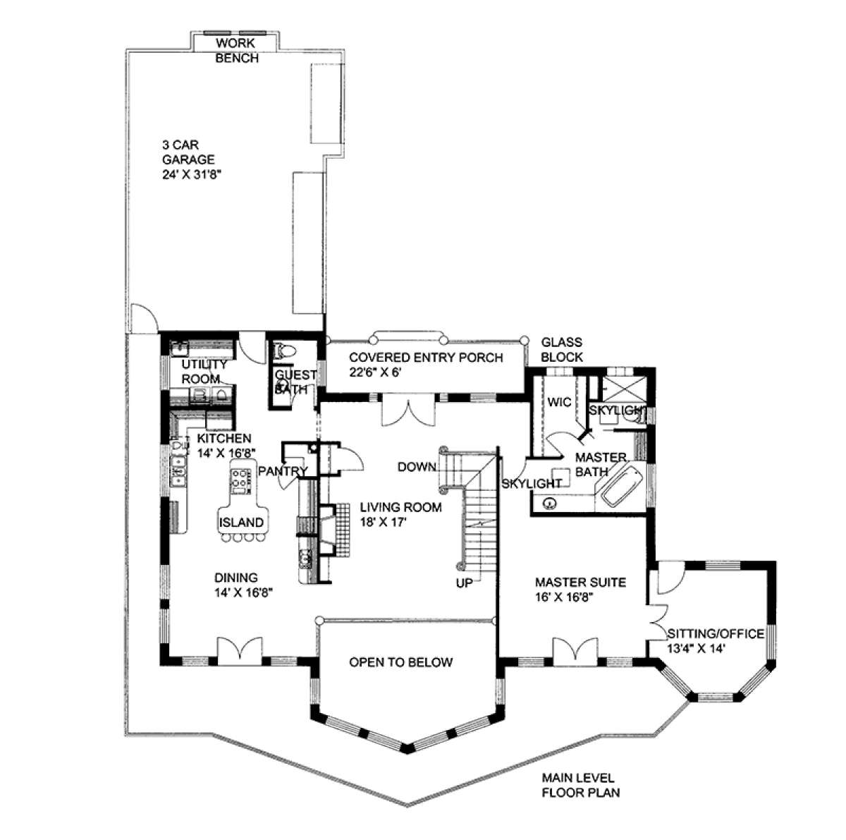 Main Floor Plan for House Plan #039-00561