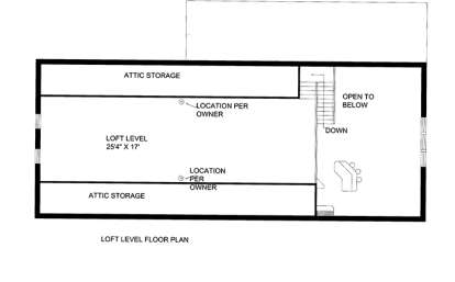 Upper Floor Plan for House Plan #039-00562