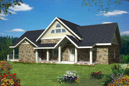 Craftsman House Plan #039-00563 Elevation Photo