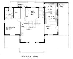 Main Floor Plan for House Plan #039-00563