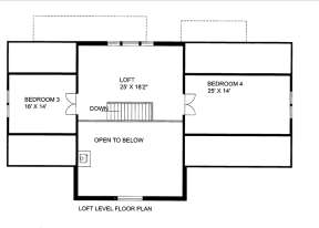 Upper Floor Plan for House Plan #039-00563