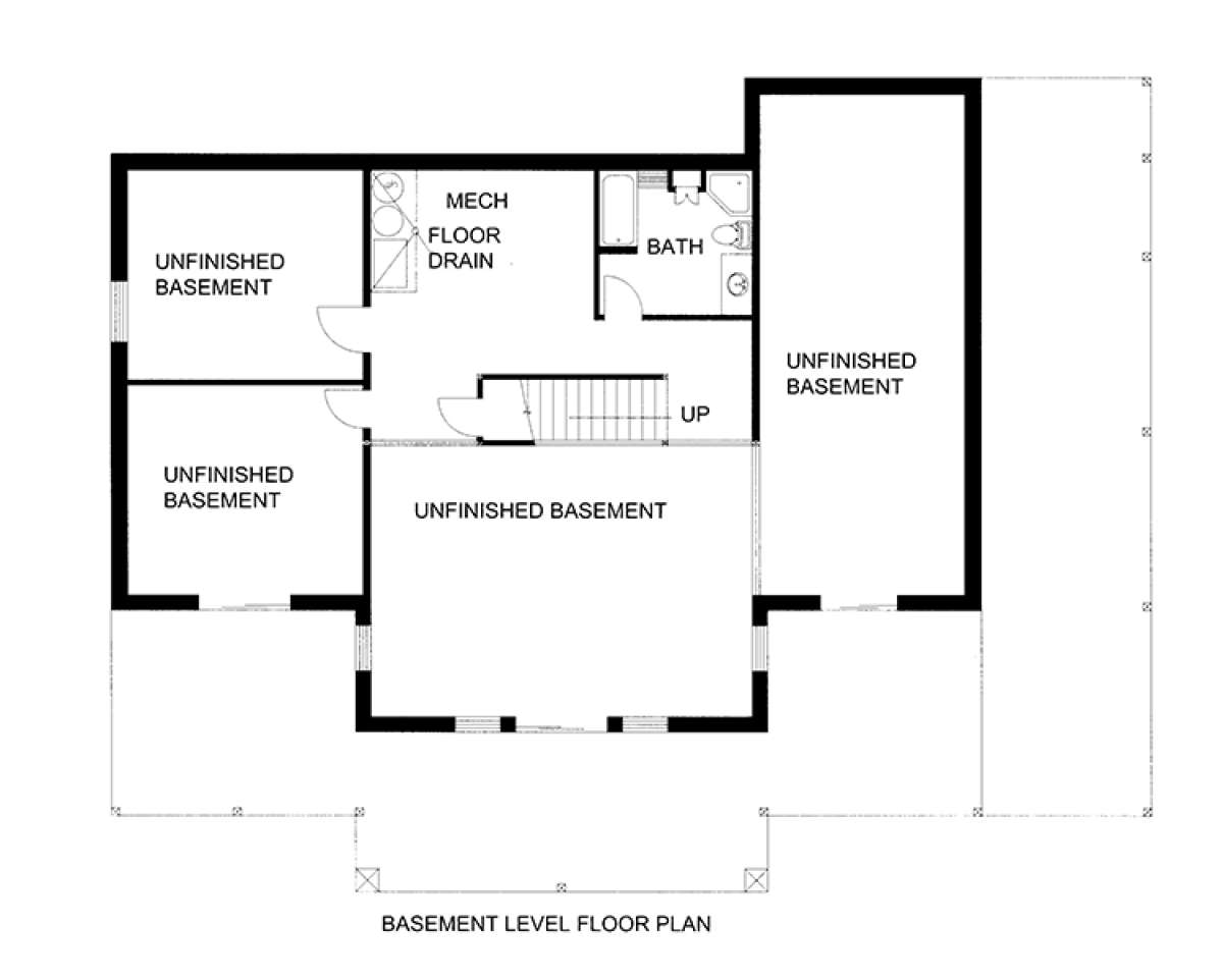 Basement Floor Plan for House Plan #039-00563