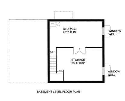 Basement Floor Plan for House Plan #039-00567