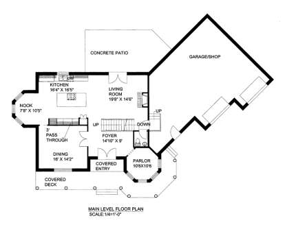 Main Floor Plan for House Plan #039-00571