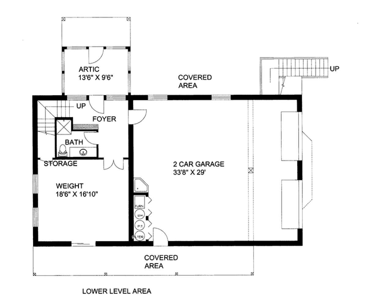 Basement Floor Plan  for House Plan #039-00572