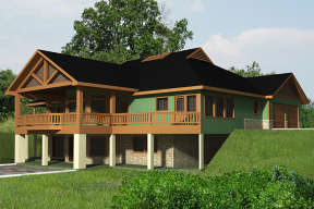 Mountain House Plan #039-00573 Elevation Photo
