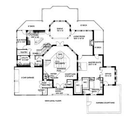 Main Floor Plan for House Plan #039-00573