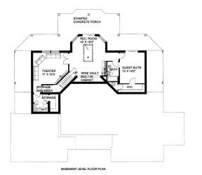 Basement Floor Plan  for House Plan #039-00573