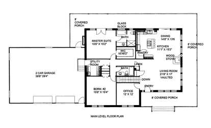 Main Floor Plan for House Plan #039-00574