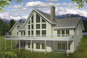 Lake Front House Plan #039-00575 Elevation Photo