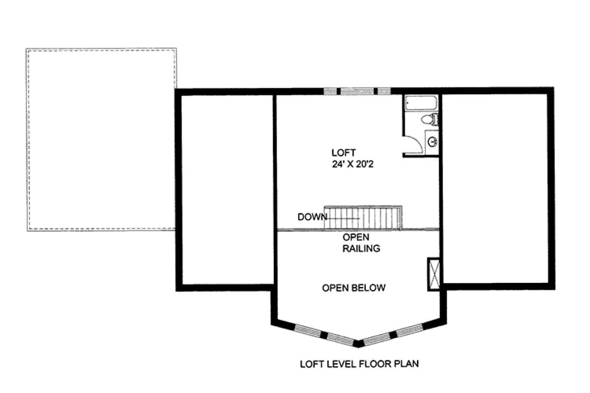 Upper Floor Plan for House Plan #039-00575
