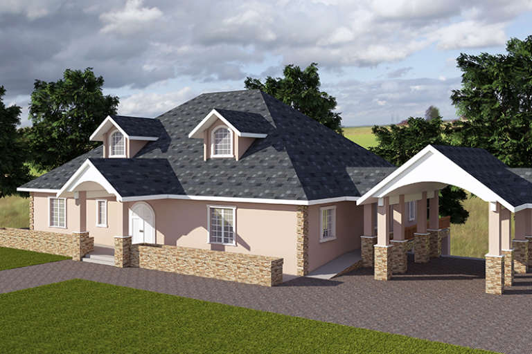 Modern House Plan #039-00576 Elevation Photo