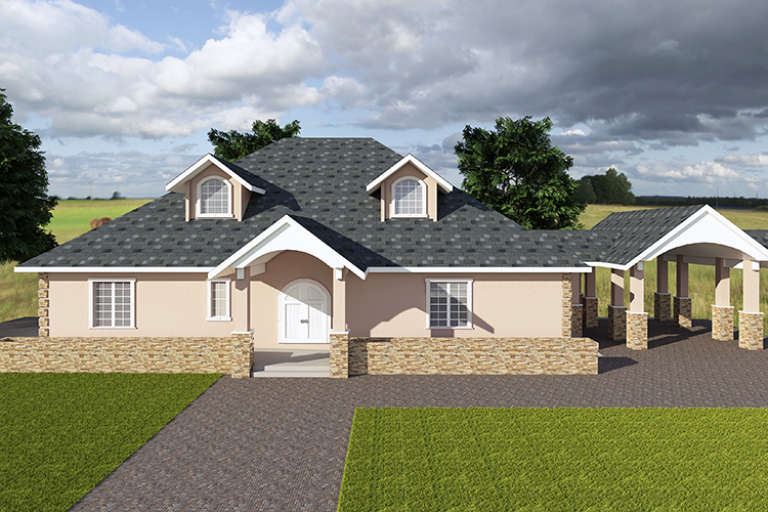 Modern House Plan #039-00576 Elevation Photo