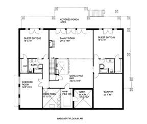 Basement Floor Plan  for House Plan #039-00576