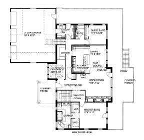 Main Floor Plan for House Plan #039-00577