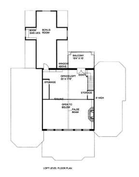 Upper Floor Plan for House Plan #039-00578