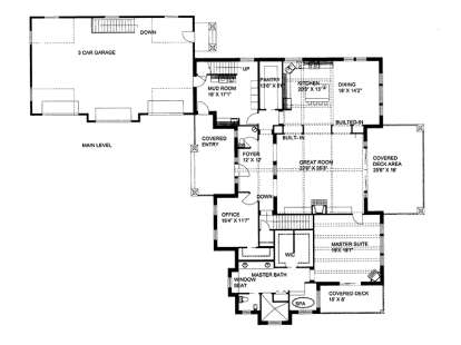 Main Floor Plan for House Plan #039-00579