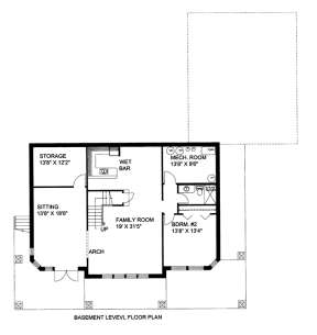 Basement Floor Plan for House Plan #039-00580