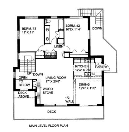 Main Floor Plan for House Plan #039-00581