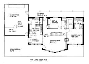 Main Floor Plan for House Plan #039-00583