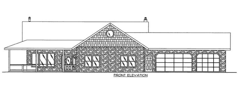 Lake Front House Plan #039-00584 Elevation Photo