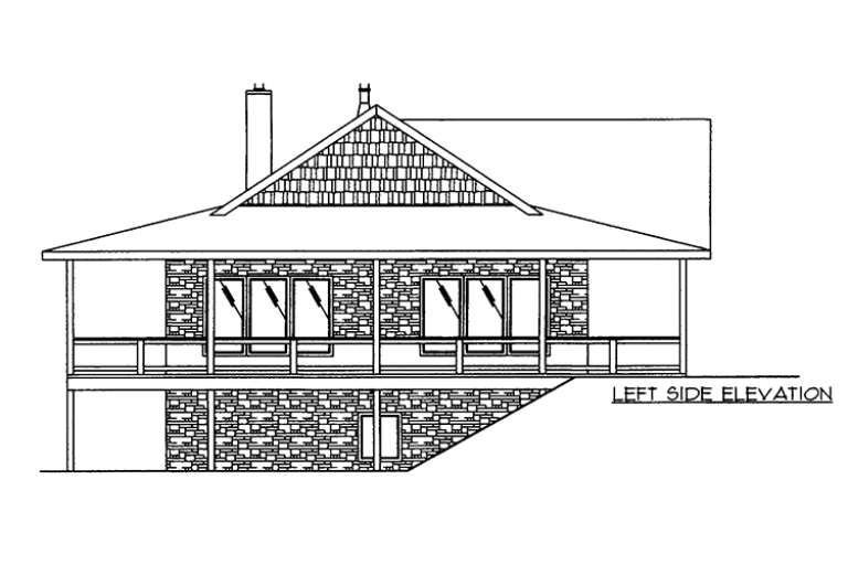 Lake Front House Plan #039-00584 Elevation Photo