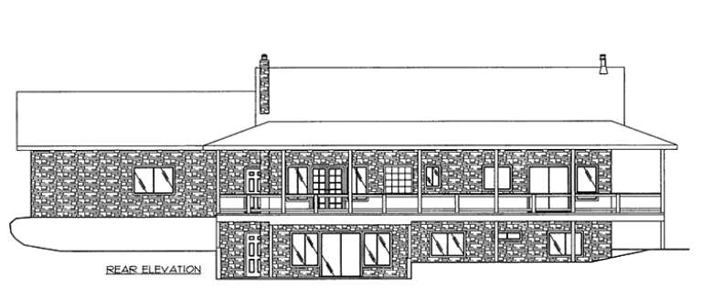 Lake Front House Plan #039-00584 Elevation Photo