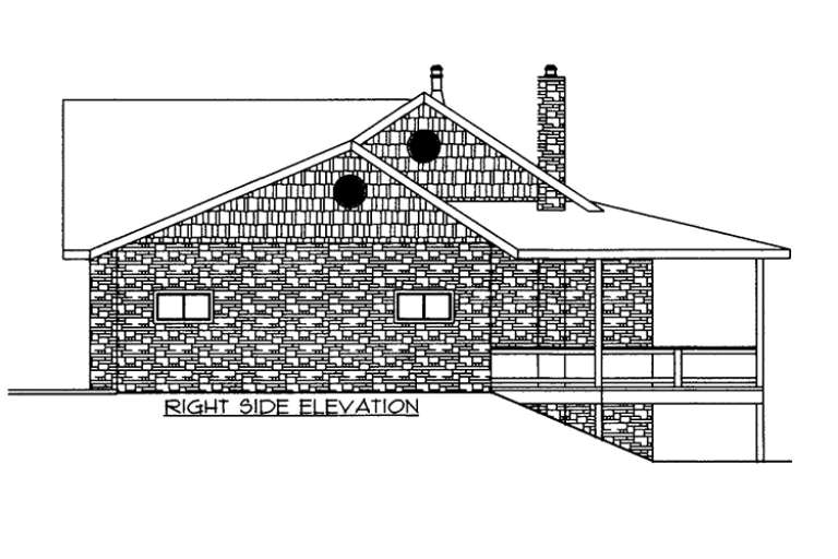 Lake Front House Plan #039-00584 Elevation Photo