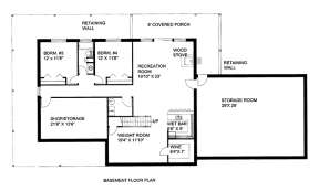 Basement Floor Plan  for House Plan #039-00584