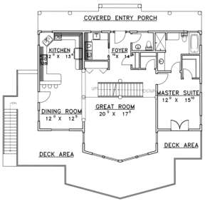 Main Floor for House Plan #039-00384