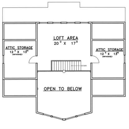 Loft Floor for House Plan #039-00384