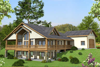 Mountain House Plan #039-00585 Elevation Photo