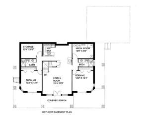Basement Floor Plan  for House Plan #039-00585