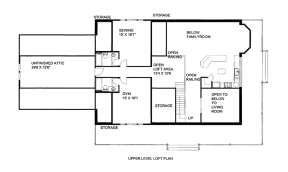 Upper Floor Plan for House Plan #039-00586
