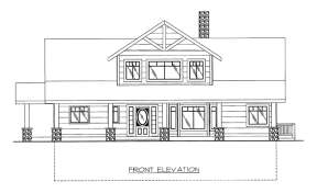 Lake Front House Plan #039-00587 Elevation Photo
