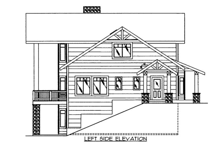 Lake Front House Plan #039-00587 Elevation Photo