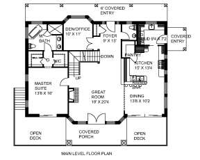 Main Floor for House Plan #039-00587