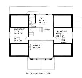 Upper Floor Plan for House Plan #039-00587
