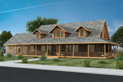 Mountain House Plan #039-00590 Elevation Photo