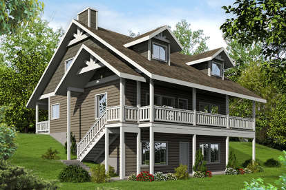 Traditional House Plan #039-00591 Elevation Photo