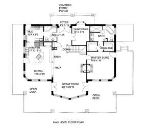 Main Floor Plan for House Plan #039-00592