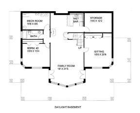 Basement Floor Plan  for House Plan #039-00592