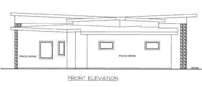 Modern House Plan #039-00593 Elevation Photo